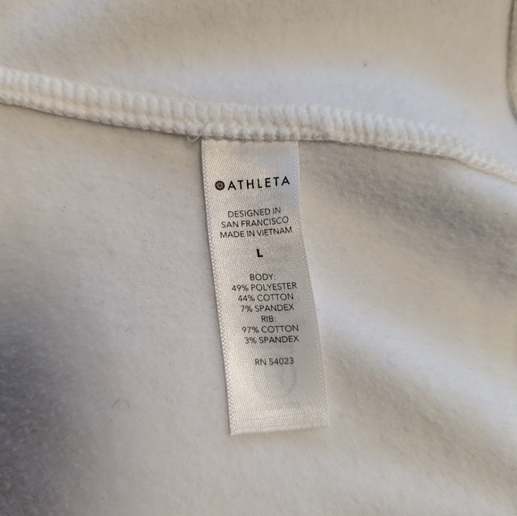 Athleta Triumph Hoodie Jacket - White- Size L - Picture 5 of 11